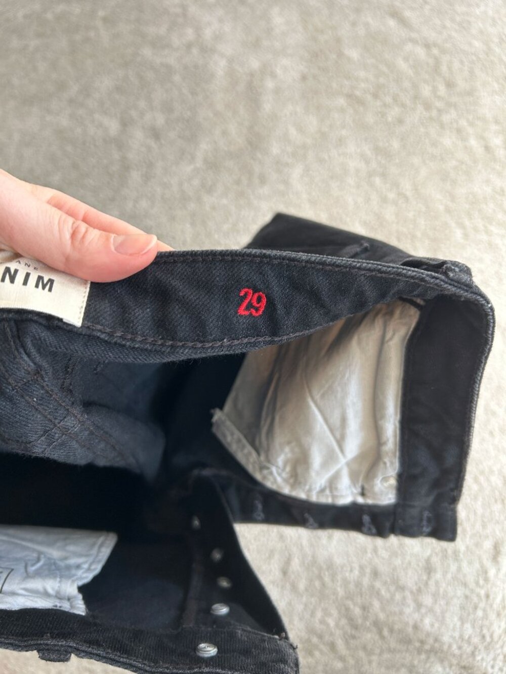 NWT Sézane Brut Sexy Black Denim - Picture 4 of 6